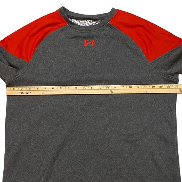 Under Armour Training Shirt Mens Large Gray Loose Coldgear Pullover Baseball - Picture 8 of 9